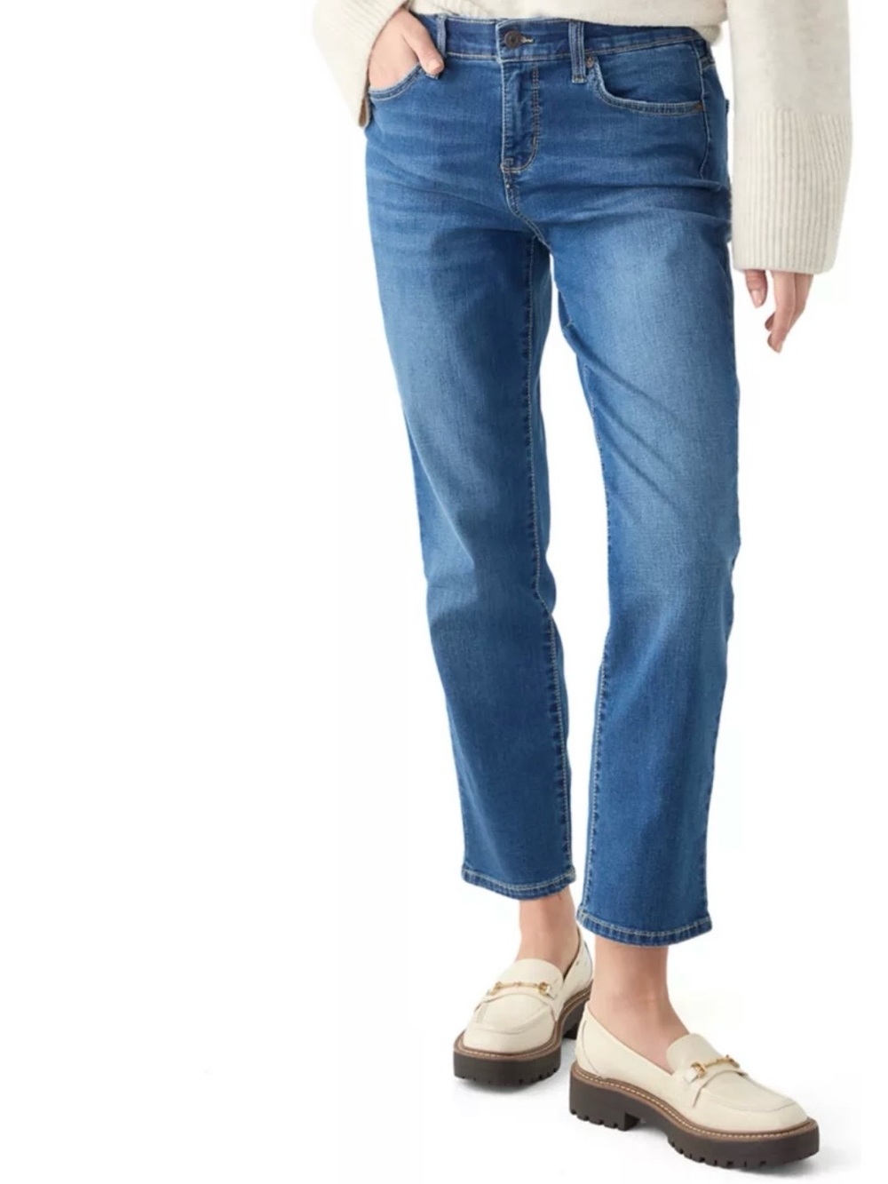 Wonderly Petite Mid-rise Straight Jeans